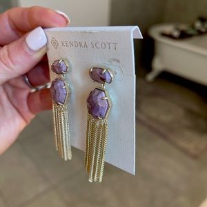Kendra Scott Tae gold bronze veined lilac